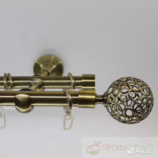 Карниз металлический, двухрядный 