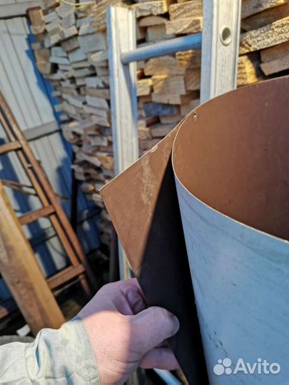 Лист оцинкованный крашеный б/у