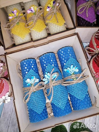 Свечи из вощины в подарочной упаковке