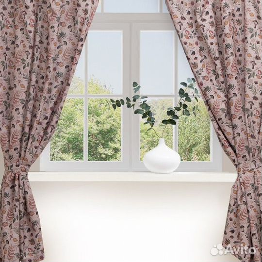 Комплект штор для кухни с подхватами Этель Nature