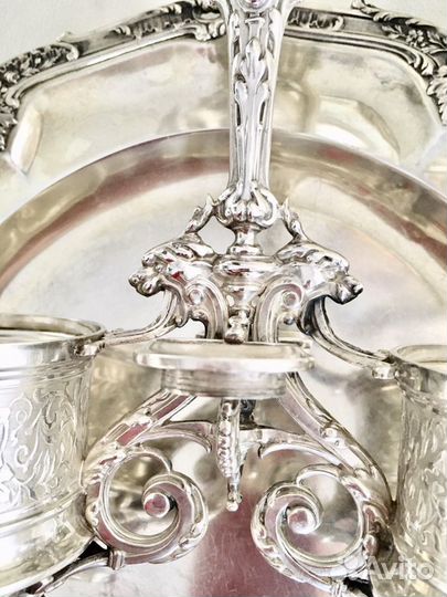 Серебро Круэт Солонка-Икорница 1880 год