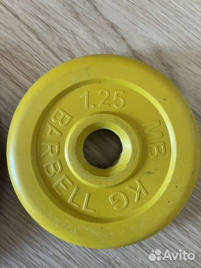 Гриф Титан d 26 мм, резина ручка+Диск 1,25 кг