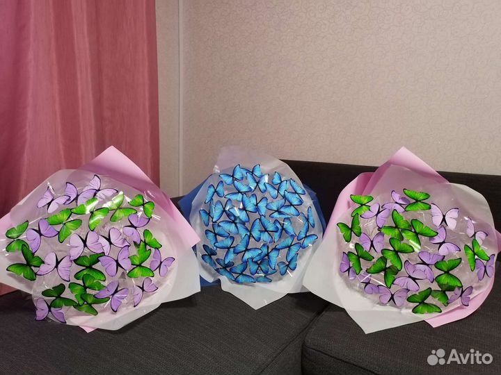 Букет с бабочками светящийся ночник