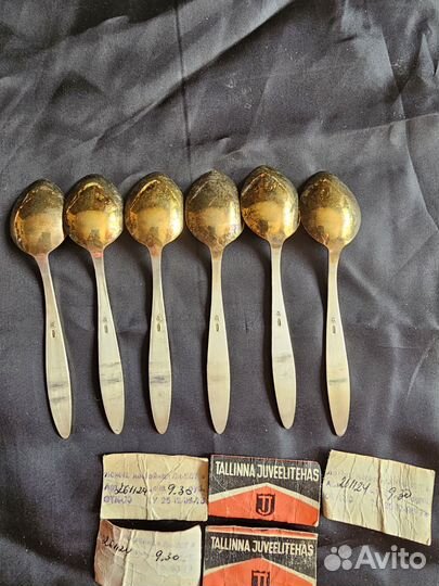 Ложечки чайные/кофейные серебро