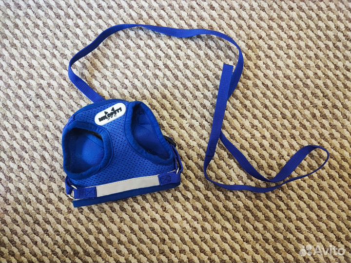 Шлейка для собак кошек анатомическая поводок выгул