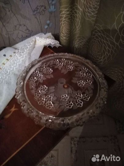 Подставка для тортов хрустальная