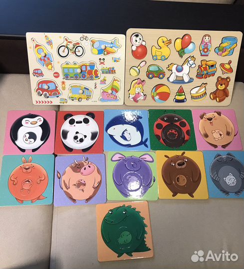 Деревянные пазл вкладыш большой
