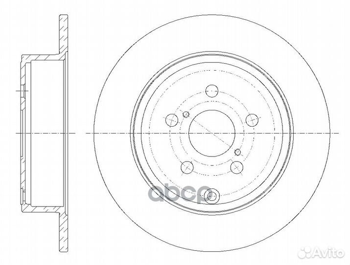 Диск тормозной задний Toyota Avensis 1.8-2.0D