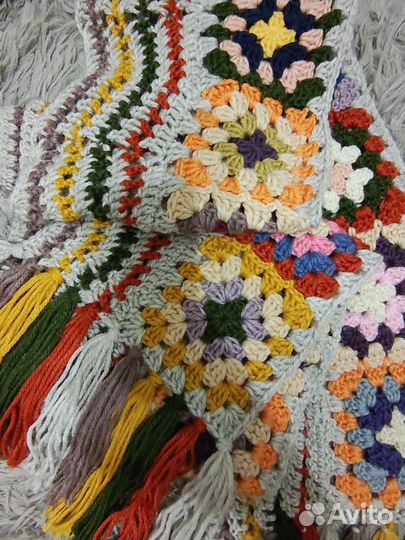 Шарф вязаный тёплый 