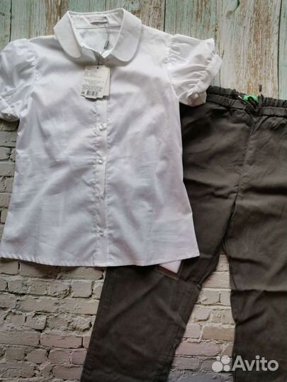 Школьная блузка брюки 140