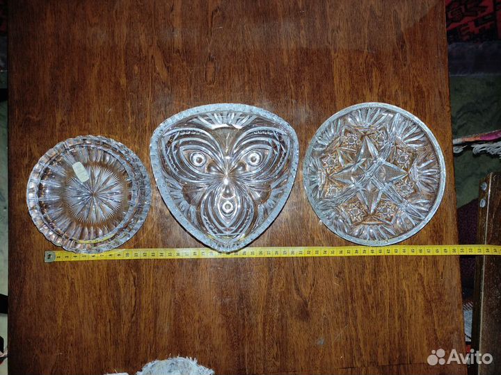Хрусталь - стопки, розетки,салатницы
