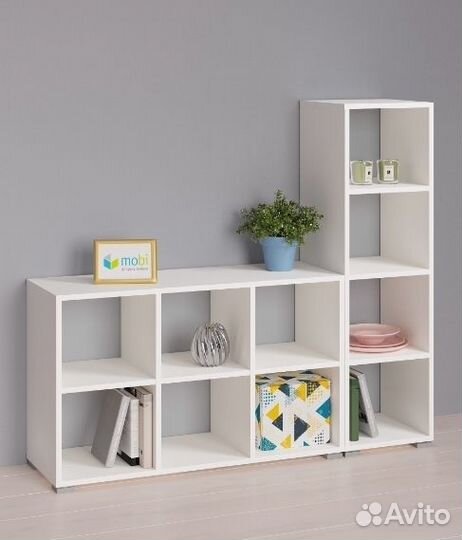 Стеллажи Ультра для хранения белые 2 штуки