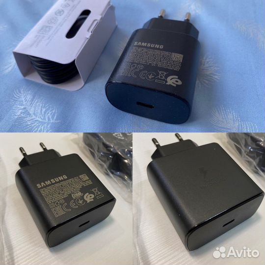Быстрый зарядный адаптер Samsung + кабель type-c