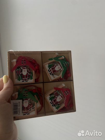 Елочные деревянные игрушки