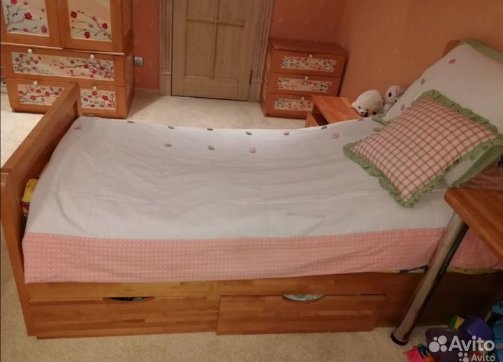 Кровать детская из натуральной березы