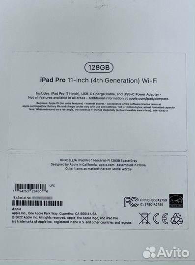 Apple iPad Pro 11-inch (4th Gen.) Wi-Fi (M2, 128GB