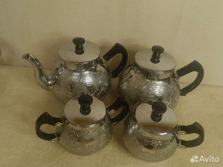 Сервиз чайный набор мельхиор СССР винтаж