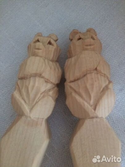 Набор новый кедровый резной