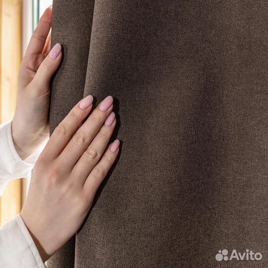 Шторы 100 блэкаут Массимо цикорий новые пошив