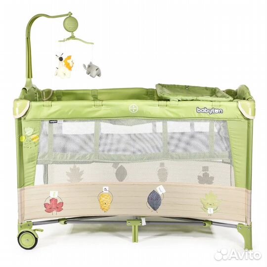 Манеж-кровать Babyton P610, green