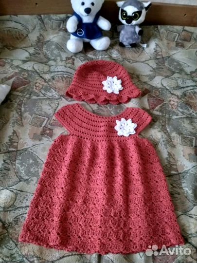 Детское платье+ панамка