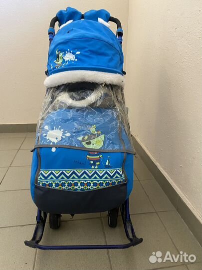 Санки с выдвижными колесами