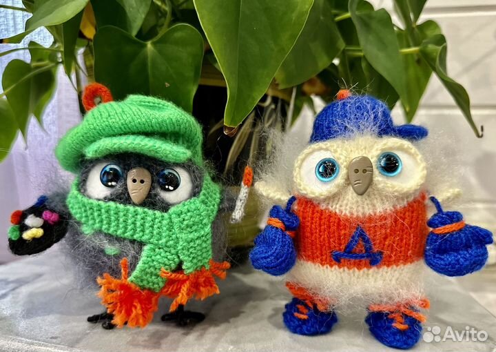 Вязаные игрушки ручной работы амигуруми Совы