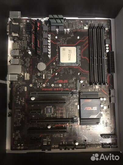 Материнская плата am4 B350 с Ryzen 5 1600