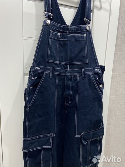 Комбинезон джинсовый широкий L