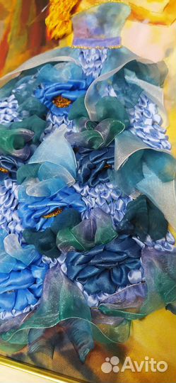 Картины, вышитые лентами