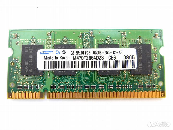 Модуль памяти sodimm DDR2 1гб 667 MHz PC2-5300