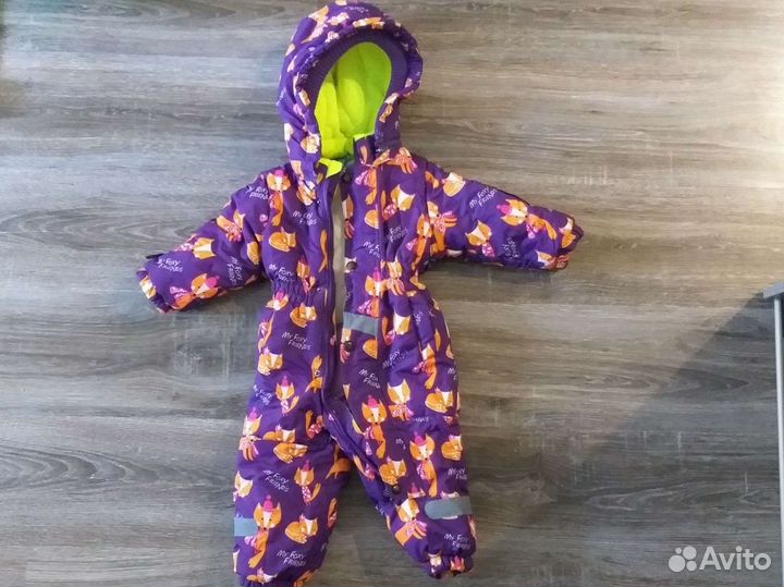 Зимний комбинезон для девочки 74 80
