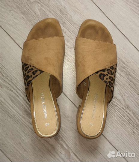 Сабо замшевые