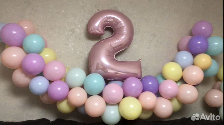 Цифра двойка и тройка. Лента для гирлянд из шаров