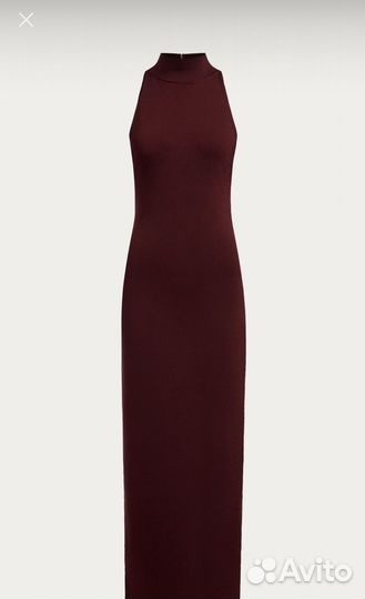 Платье-халтер винного цвета 12storeez