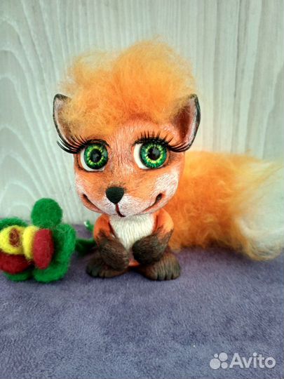 Лисенок. Авторская игрушка из полимерной глины