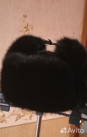 Норковая шапка мужская ушанка 60-62