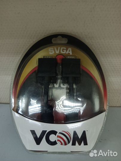 Кабель vcom svga 15m/15m 2фильтра pro 1.8м блистер