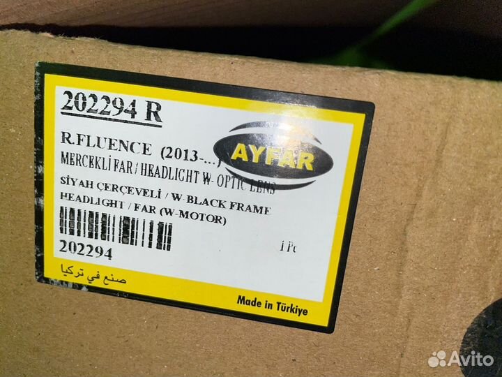 Фара renault fluence