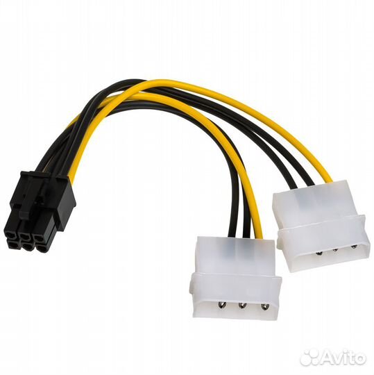 Переходники 6pin - 8 pin molex,6+2 pin SATA-Molex