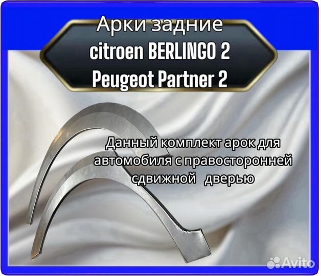 Арка задняя citroen berlingo 2 /Peugeot Partner 2