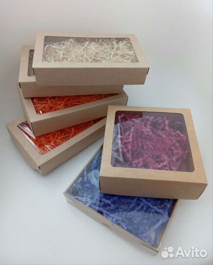 Новые коробки подарочные с наполнителем