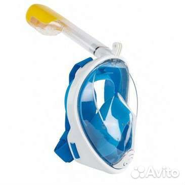 Маска Easy Breath для подводного S/M голубые