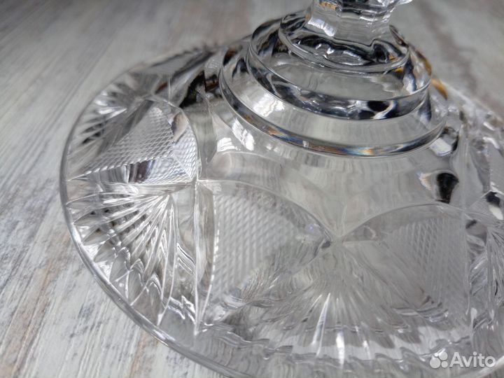 Хрустальная крышка для сахарницы СССР