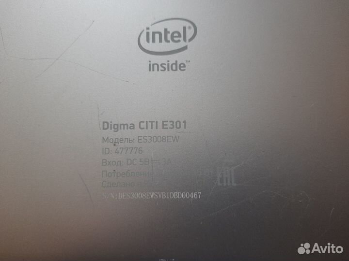 Нетбук Digma Citi E301 на запчасти