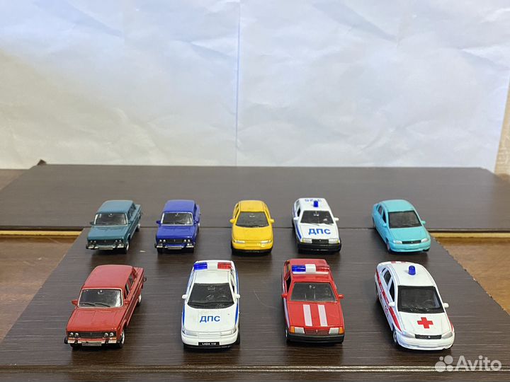 Модели LADA, Chevrolet, Toyota 1:64 Welly