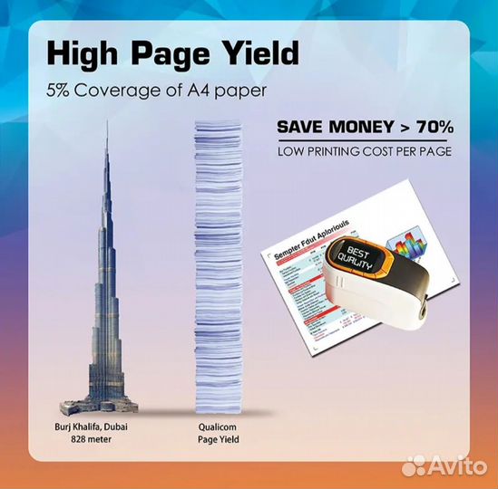 Картридж с тонером Qualicom 48A 44A CF244A для HP