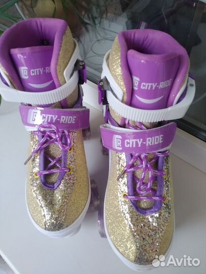 Роликовые коньки квады р 34-38