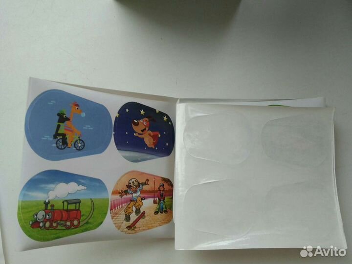 Окклюзионные глазные пластыри(16 штук + наклейки)