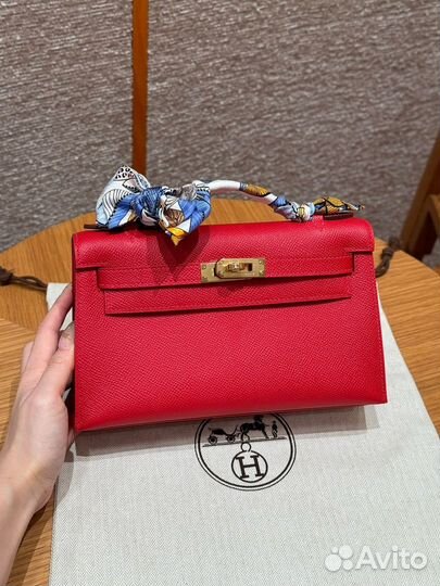 Сумка hermes kelly pochette Q5/Roughe casaque